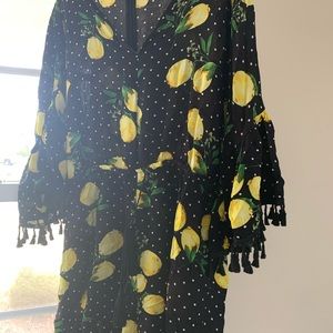 Lemon Polka Dot Romper Size 1X